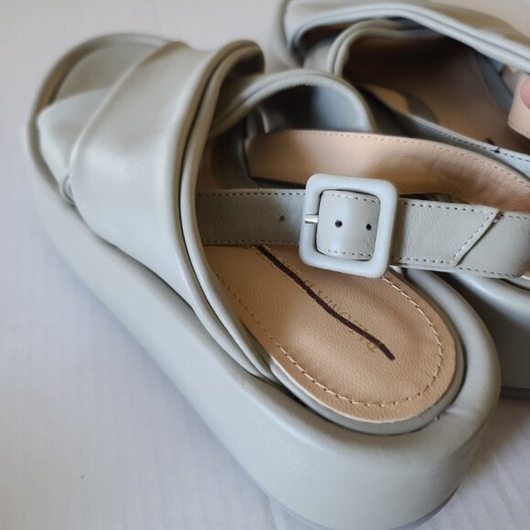 Paloma Barcelo Free People Sima Platform Slingback Sandals US 8.5 EU39 Grey NWOB - Picture 10 of 12